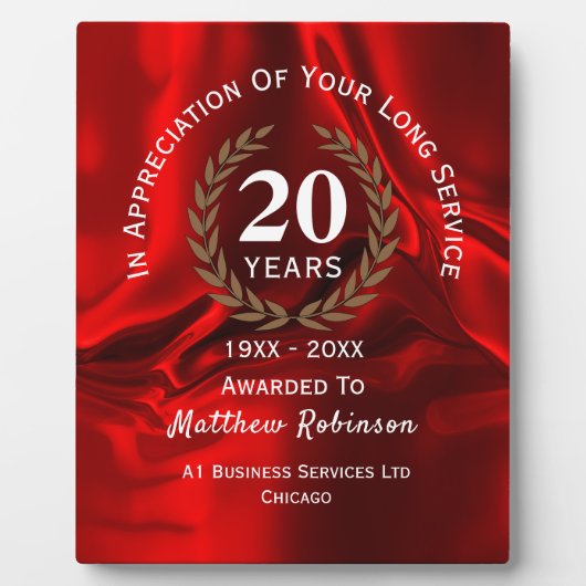 Plaque personnalisée longue durée (Devant)