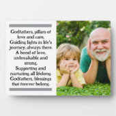 Plaque personnalisée Parrain et Enfant d'Or avec l (Devant)