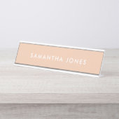 Plaque Personnalisée Simple Moderne Beige (Devant)