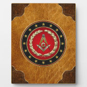 Plaque Photo [100] Carré maçonnique et compas [3e degré] (Devant)