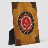 Plaque Photo [100] Carré maçonnique et compas [3e degré] (Côté)