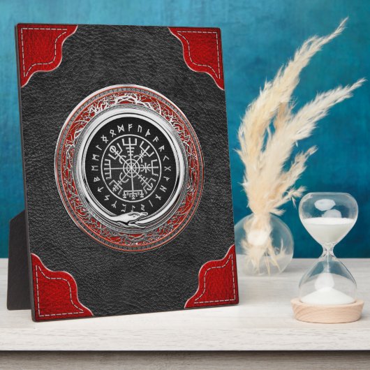 Plaque Photo [100] Vegvisir - Viking Silver Magic Runic Compass (Côté)