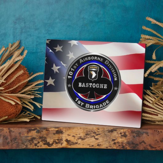 Plaque Photo 101e division aéroportée 1re brigade (Côté)