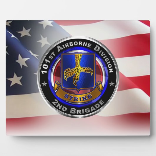 Plaque Photo 101e division aéroportée 2e brigade (Devant)