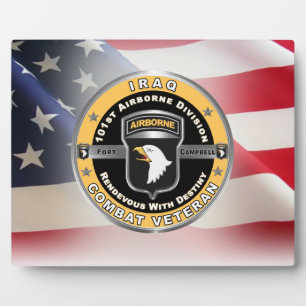 Plaque Photo 101e division aéroportée Iraq Vétérinaire