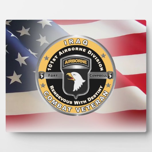Plaque Photo 101e division aéroportée Iraq Vétérinaire (Devant)