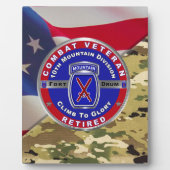 Plaque Photo 10e Division des montagnes Vétéran retraité (Devant)