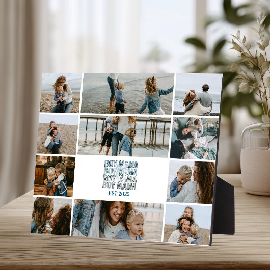 Plaque Photo 11 Boy Mama Custom Photo Collage