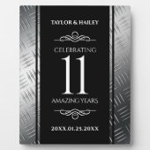 Plaque Photo 11ème anniversaire de Mariage en acier (Devant)