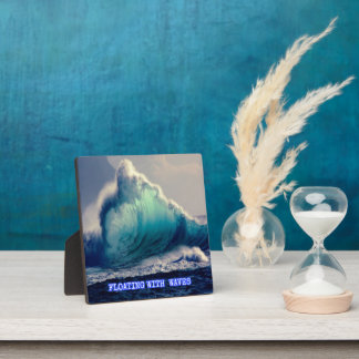 Plaque Photo 12.Bleu des vagues océaniques, cadeaux personnalis