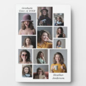 Plaque Photo 12 Collage Photo Ajouter N'Importe Quel Nom Gradua (Devant)