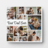 Plaque Photo 12 Photo Collage Meilleur Papa Jamais (Devant)