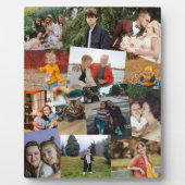 Plaque Photo 13 Haphazardly Overlapping Photos Collage Modèle (Devant)