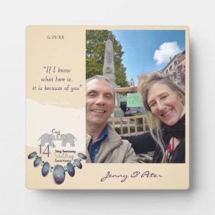 Plaque Photo 14e anniversaire de la Mariage ivoirienne