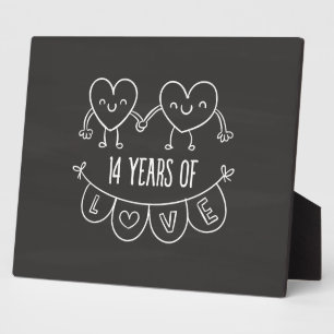 Plaque Photo 14e Anniversary Poison de Chalk Hearts