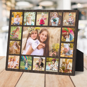 Plaque Photo 15 Collage Photo Famille Rustique Simple