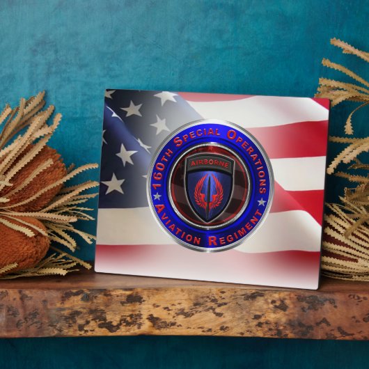 Plaque Photo 160e aviation d'opérations spéciales "NIGHTSTALKER (Côté)