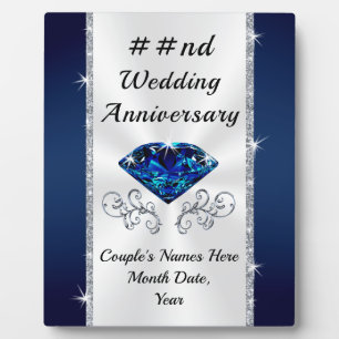 Plaque Photo 16e, 65e, 22e anniversaire de Mariage Cadeaux pour