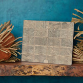 Plaque Photo 1739 Turgot View and Map of Paris France Bretez (Côté)