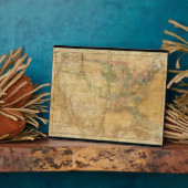 Plaque Photo 1839 David H. Burr Plan du mur des États-Unis (Côté)