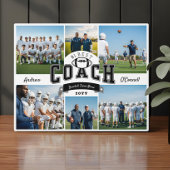 Plaque Photo #1 Best Football Coach Photo Appreciation Gift