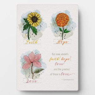 Plaque Photo 1 Cor 13:13 Plus grand est l'amour signe