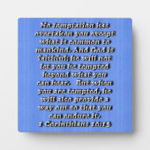 Plaque Photo 1 Corinthiens 10:13 (Devant)