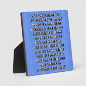 Plaque Photo 1 Corinthiens 10:13 (Recto)