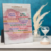 Plaque Photo 1 Corinthiens 13 - Amour (Côté)