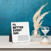 Plaque Photo 1% de mieux chaque jour de motivation (Insitu)