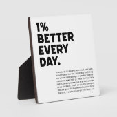 Plaque Photo 1% de mieux chaque jour de motivation (Recto)