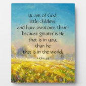 Plaque Photo 1 Jean 4:4 (Devant)