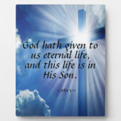 Plaque Photo 1 Jean 5:11 (Devant)