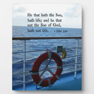 Plaque Photo 1 Jean 5:12 Celui qui a le Fils, a la vie...