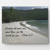 Plaque Photo 1 Pierre 5:7 Jetant toute votre attention sur Lui. (Devant)
