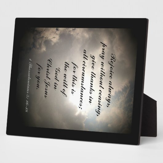 Plaque Photo 1 Thessaloniciens 5:16-18 (Côté)