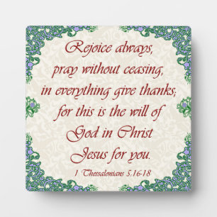 Plaque Photo 1 Thessaloniciens 5:16-18