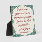 Plaque Photo 1 Thessaloniciens 5:16-18 (Recto)