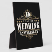 Plaque Photo 1er anniversaire Mariage (Côté)