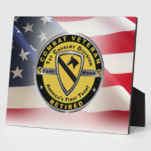 Plaque Photo 1re Division de cavalerie Vétéran à la retraite (Côté)