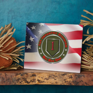 Plaque Photo 1re division d'infanterie "Big Red One"