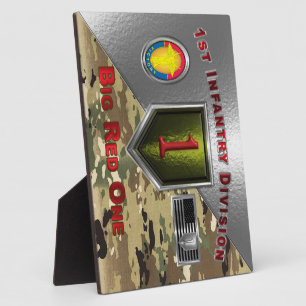 Plaque Photo 1re division d'infanterie "Big Red One"