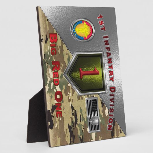 Plaque Photo 1re division d'infanterie "Big Red One" (Côté)