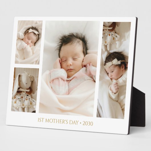 Plaque Photo 1st Mother's Day Photo collage Keepsake (Côté)