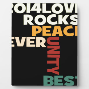 Plaque Photo 2014 Love Rocks Peace Art Imprimer