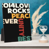 Plaque Photo 2014 Love Rocks Peace Art Imprimer (Côté)