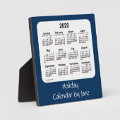 Plaque Photo 2020 Police box Blue Holiday Calendar by Janz (Recto)