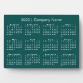 Plaque Photo 2023 Calendar Company Name Teal Desktop (Devant)