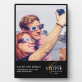 Plaque Photo 2024 Cadeaux photo total Éclipse solaire Couples (Devant)
