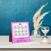 Plaque Photo 2024 Violet 52 semaines Calendrier par Janz (Insitu)